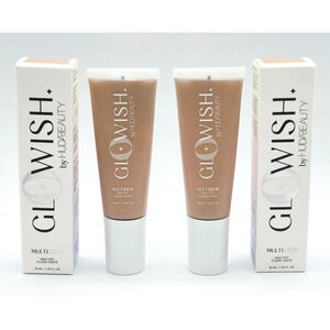 HUDA BEAUTY Glowish Multidew Skin Tint Foundation- 2@ 1.35 oz- 04 Light Medium